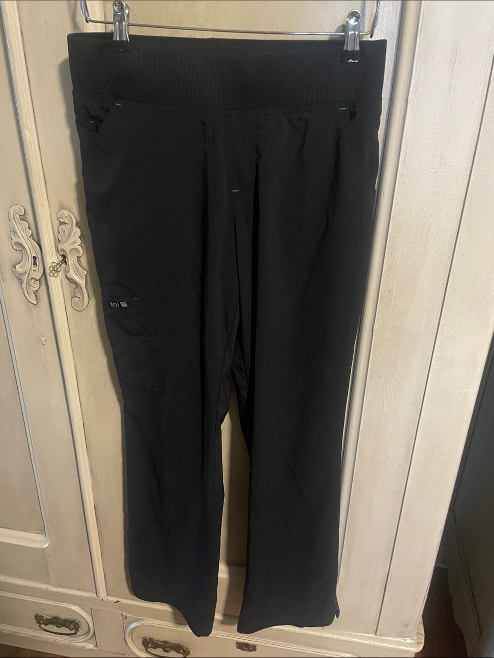 KOI Black Women's Track Scrub Pants